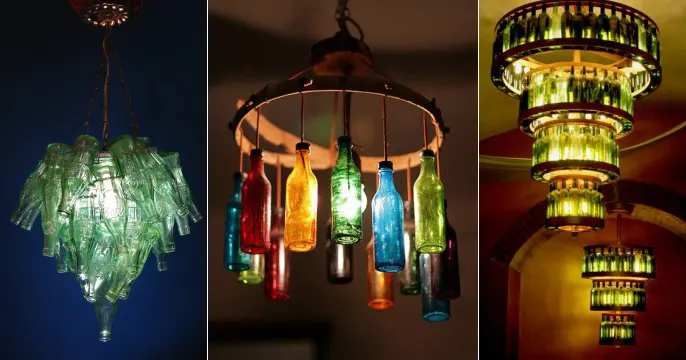 Creative Ways to Use an Old Bottle: Bottle Chandelier