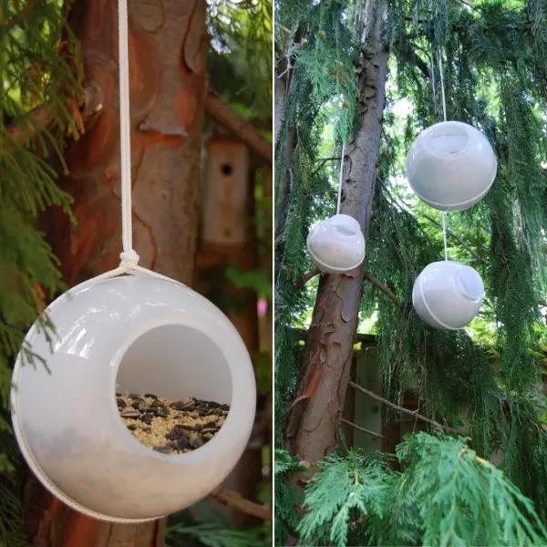 Lamp Shade Bird Feeder