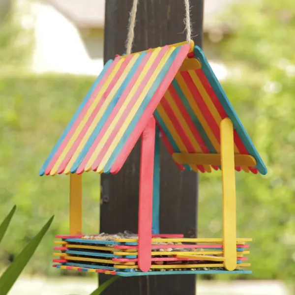 Popsicle Stick Bird Feeder