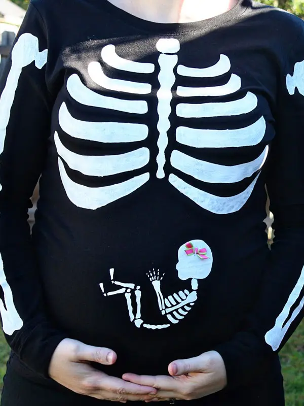 Pregnant Skeleton Halloween Costume