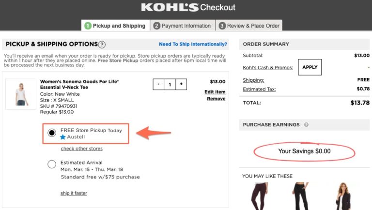 Kohl S Free Shipping How To Guide For 2024 DontPayFull   Free Store Pickup Kohls 768x434 